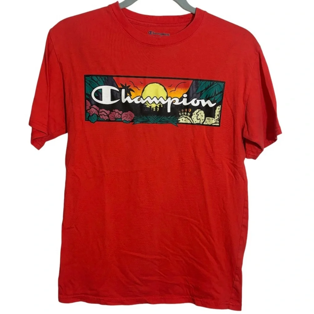 Champion Classic T-Shirt Sunset Script Short Sleeve Size Small Limited Edition - Picture 3 of 8